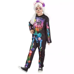 RUBIE'S Disfraces|Halloween*Disfraz Catrina Happy Flower Talla XS (5-6 años)