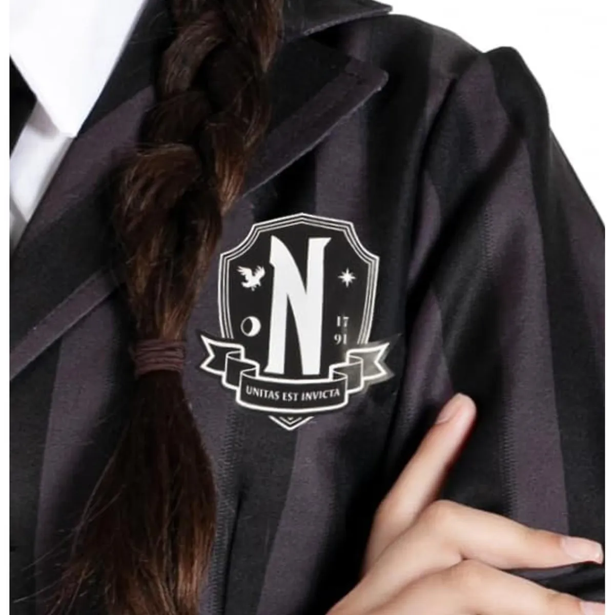 TOYS "R" US Disfraces|Halloween*Disfraz Ciao de miércoles Addams, color negro y gris, 140cm ㅤ