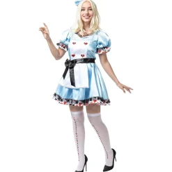 Funidelia Disfraces|Halloween*Disfraz de Alicia Deluxe para mujer L