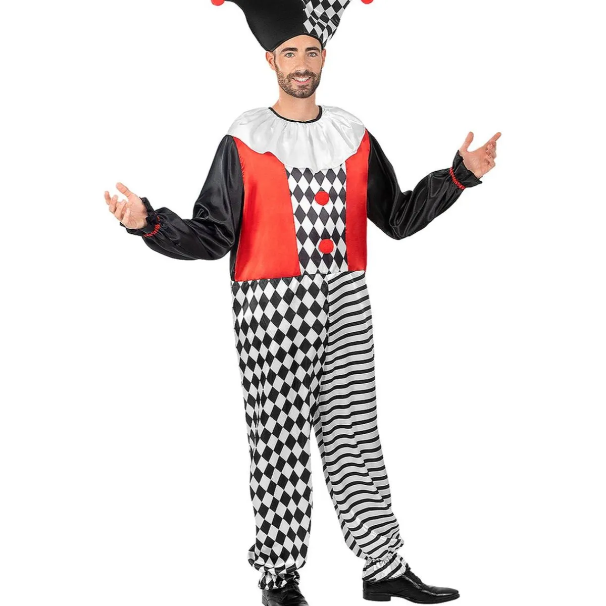 Funidelia Disfraces|Halloween*Disfraz de arlequín para hombre XXL