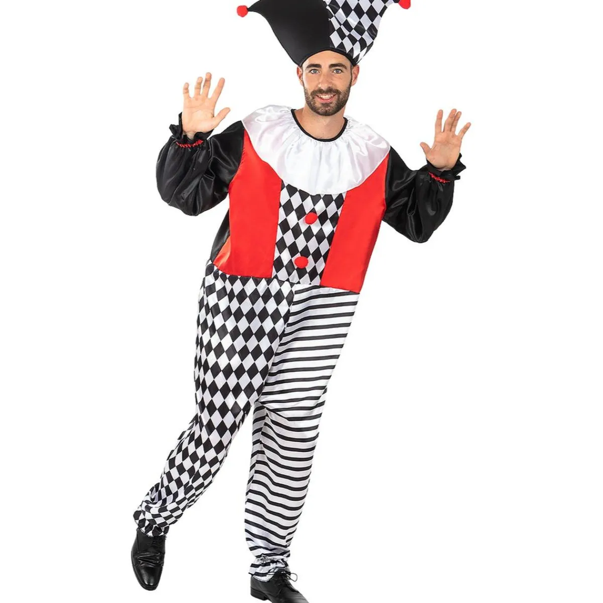 Funidelia Disfraces|Halloween*Disfraz de arlequín para hombre XXL