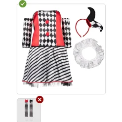 Funidelia Disfraces|Halloween*Disfraz de Arlequín para mujer XXL