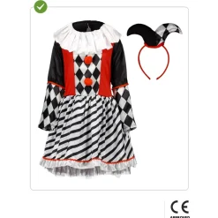 Funidelia Halloween|Disfraces*Disfraz de Arlequín para niña 10-12 años