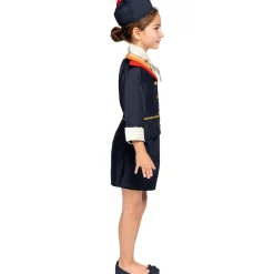 Funidelia Halloween|Disfraces*Disfraz de azafata de vuelo para niña 7-9 años