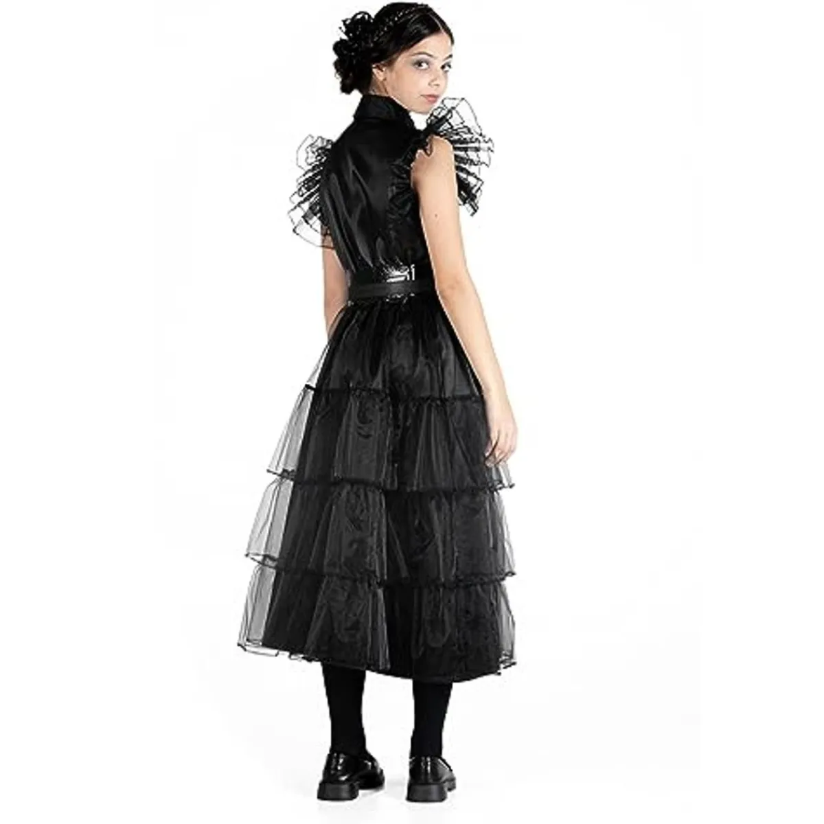 TOYS "R" US Disfraces|Halloween*Disfraz de baile Rave'N Dance estilo Wednesday Addams, color negro, talla S ㅤ