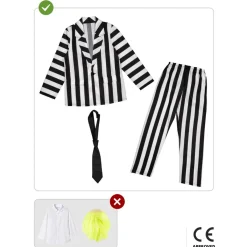 Funidelia Disfraces|Halloween*Disfraz de Beetlejuice niño 7-9 años