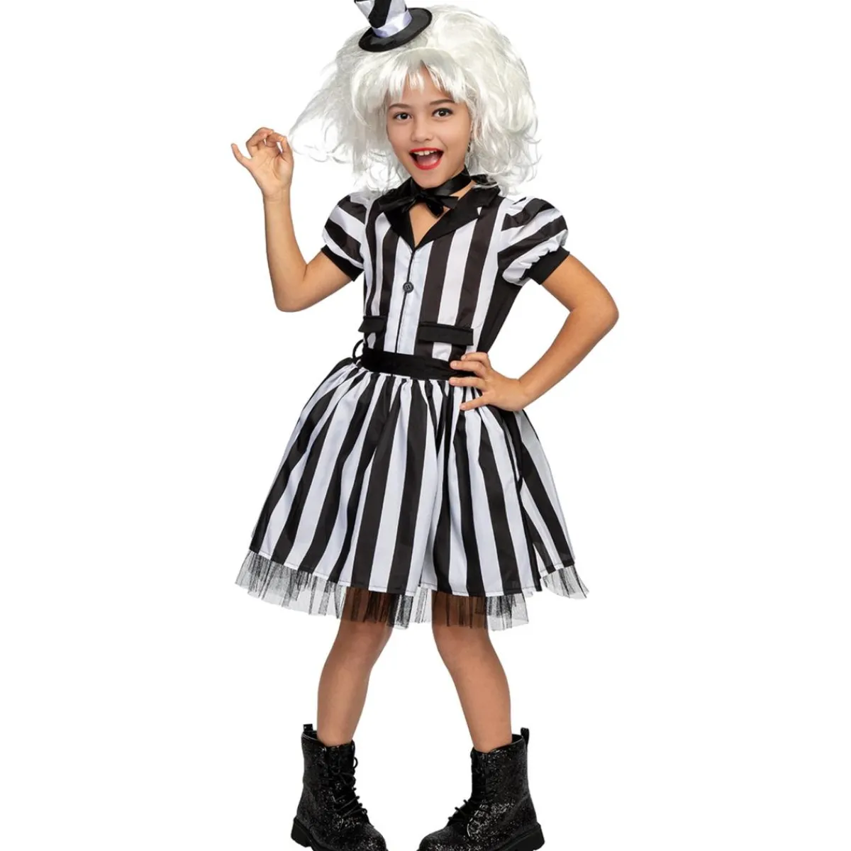 Funidelia Disfraces|Halloween*Disfraz de Beetlejuice niña 7-9 años