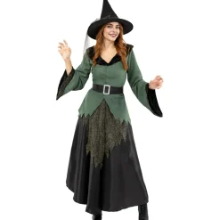 Funidelia Disfraces|Halloween*Disfraz de bruja deluxe mujer XL