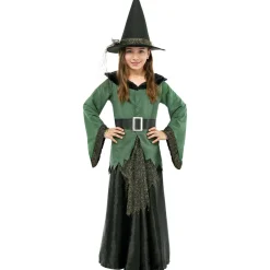 Funidelia Disfraces|Halloween*Disfraz de bruja deluxe niña 10-12 años