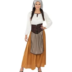 Funidelia Disfraces|Halloween*Disfraz de campesina medieval para mujer XL