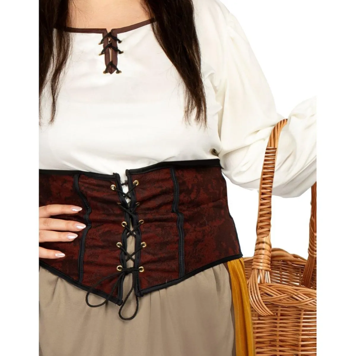 Funidelia Disfraces|Halloween*Disfraz de campesina medieval para mujer XL