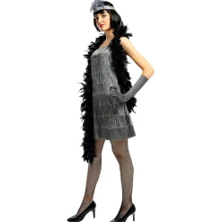 Funidelia Disfraces|Halloween*Disfraz de charlestón años 20 plateado L