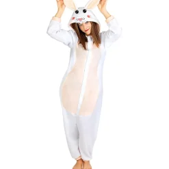 Funidelia Halloween|Disfraces*Disfraz de conejo onesie para adulto S-M