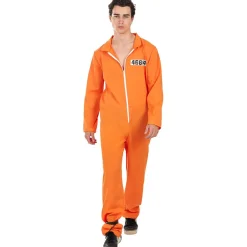 Funidelia Disfraces|Halloween*Disfraz de convicto naranja hombre M-L