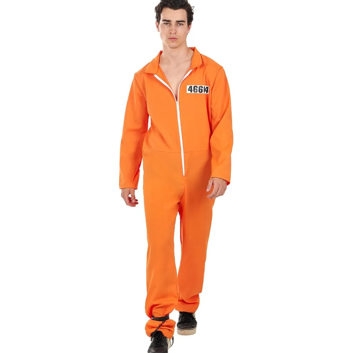 Funidelia Disfraces|Halloween*Disfraz de convicto naranja hombre M-L