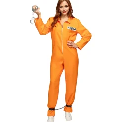 Funidelia Disfraces|Halloween*Disfraz de convicto naranja hombre L-XL