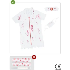 Funidelia Disfraces|Halloween*Disfraz de enfermera zombie niña 10-12 años