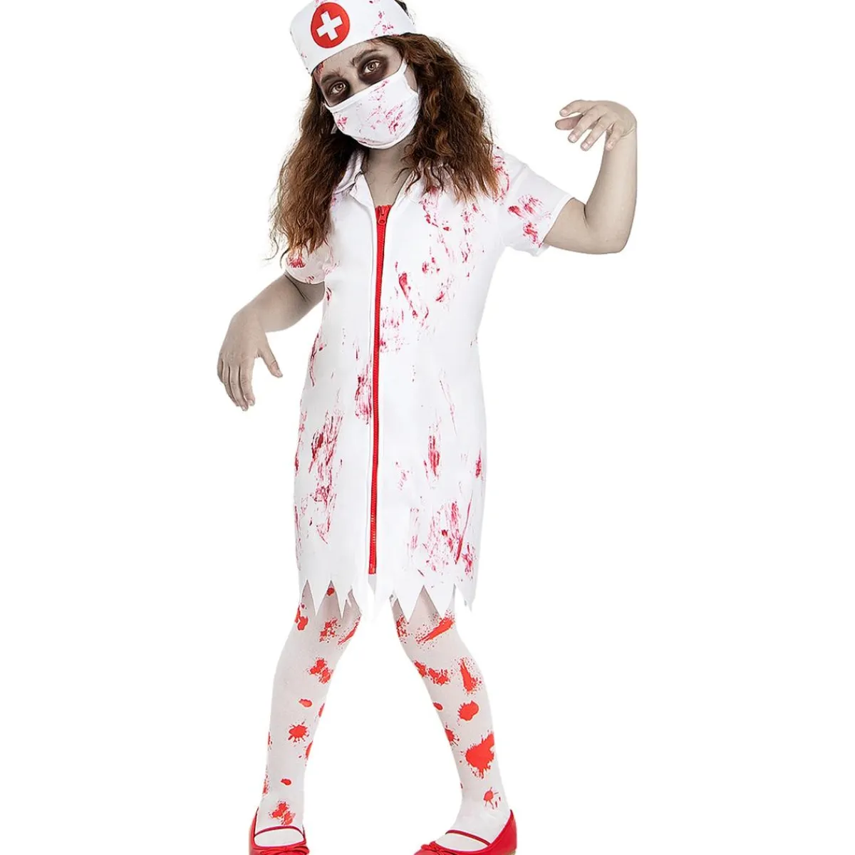 Funidelia Disfraces|Halloween*Disfraz de enfermera zombie niña 3-4 años