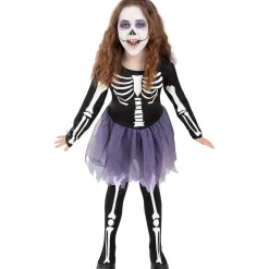 Funidelia Disfraces|Halloween*Disfraz de esqueleto niña 3-4 años