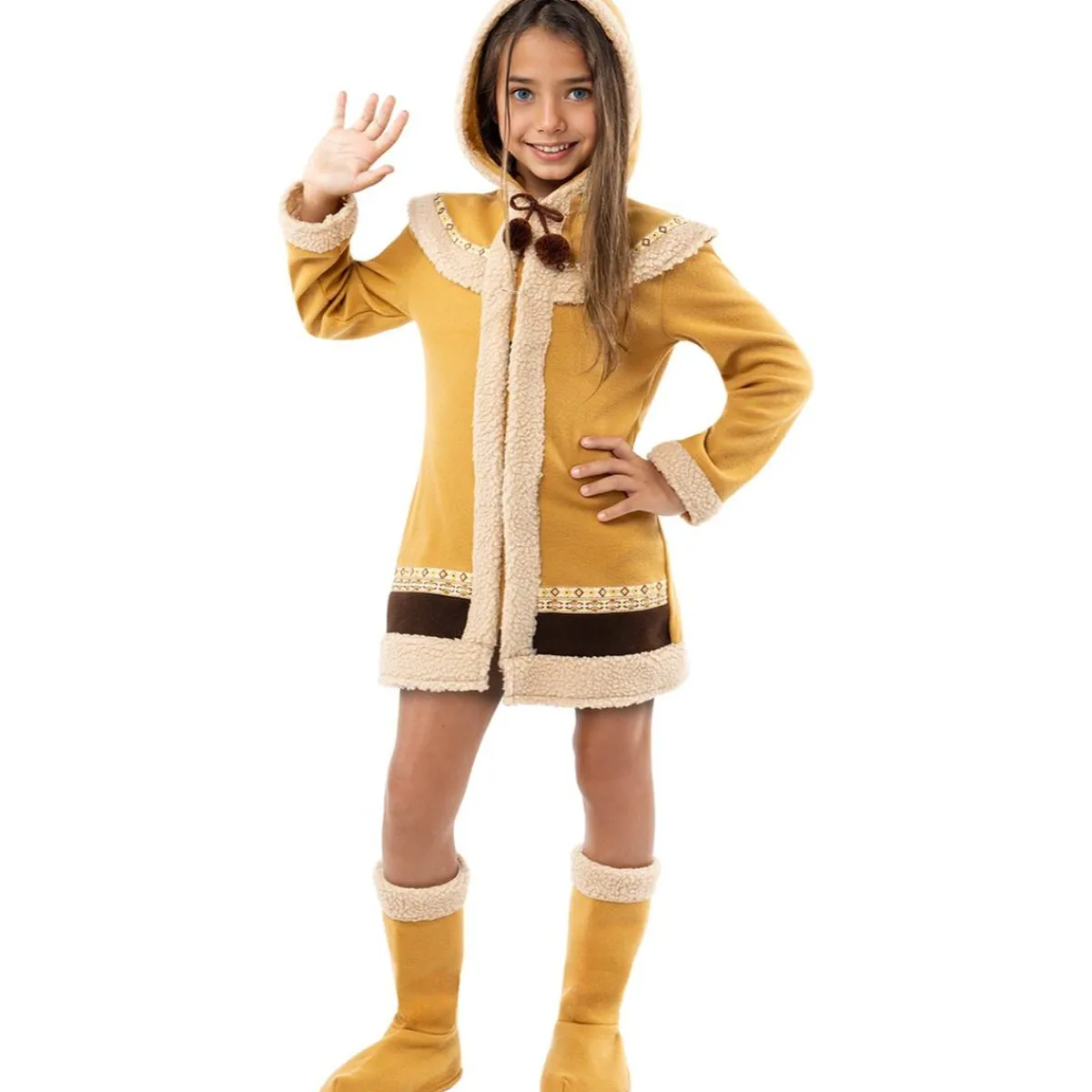 Funidelia Disfraces|Halloween*Disfraz de esquimal para niña 3-4 años