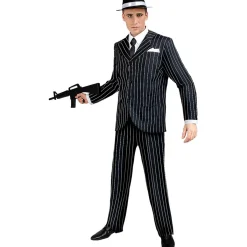 Funidelia Disfraces|Halloween*Disfraz de gangster negro años 20 XXL