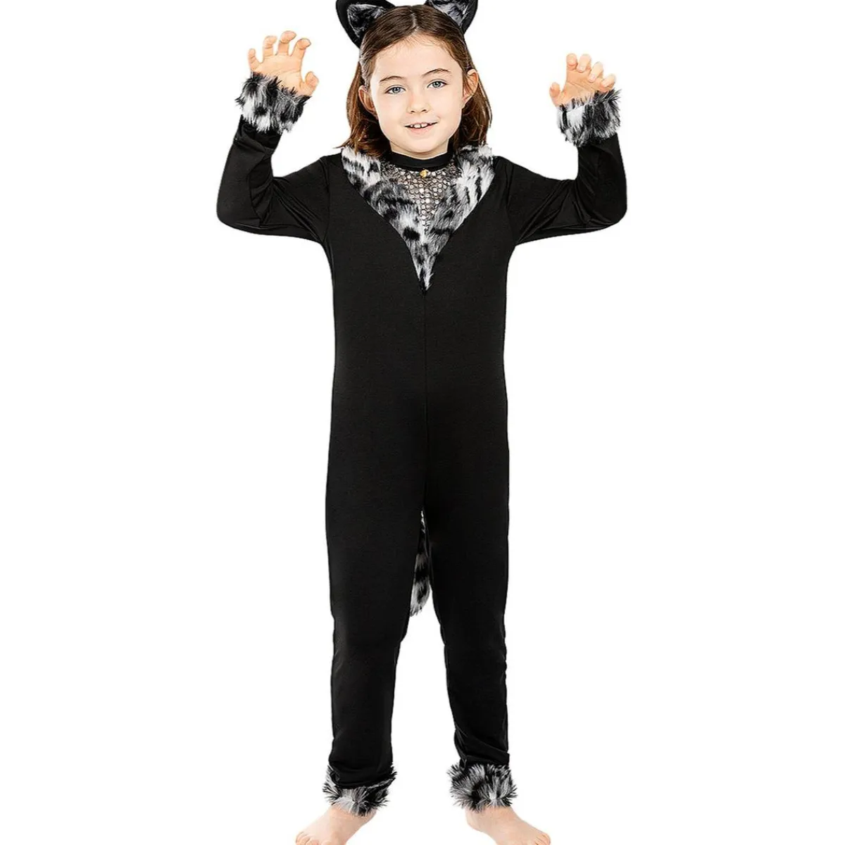 Funidelia Disfraces|Halloween*Disfraz de gata para niña 5-6 años