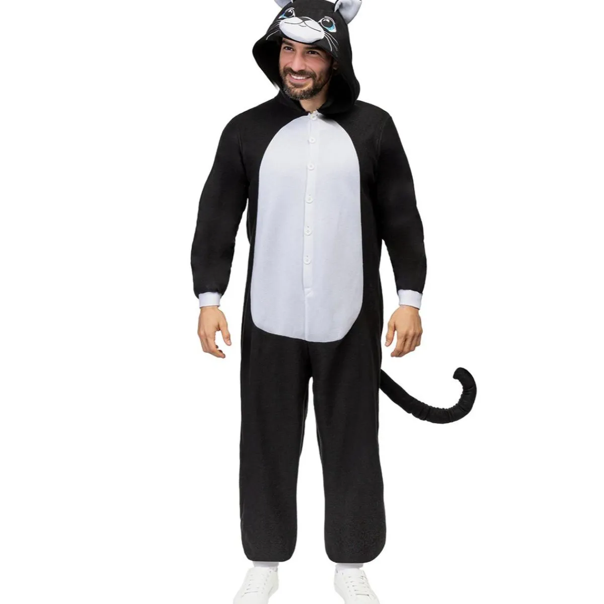 Funidelia Halloween|Disfraces*Disfraz de gato onesie para adulto L-XL
