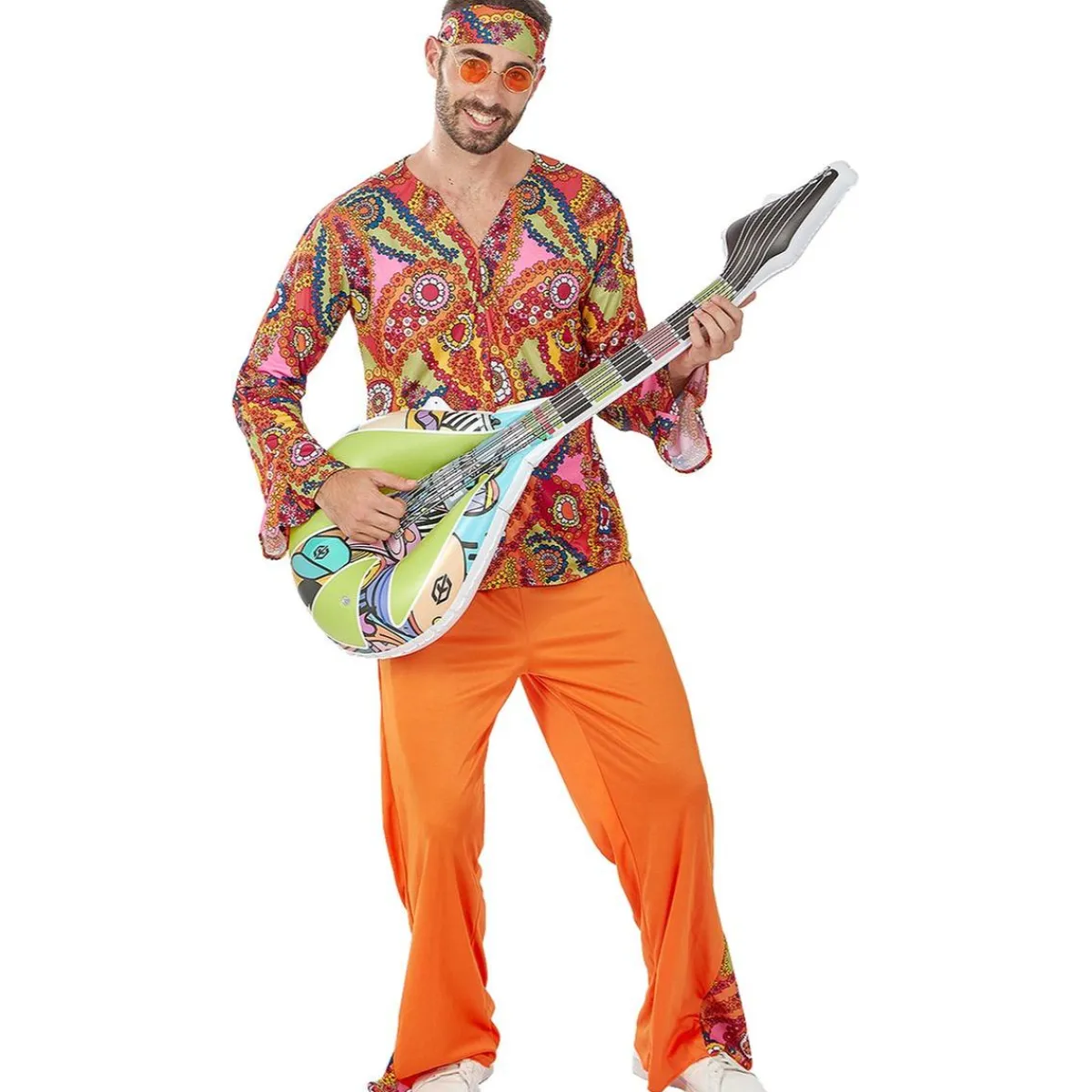 Funidelia Disfraces|Halloween*Disfraz de Hippie feliz para hombre XL