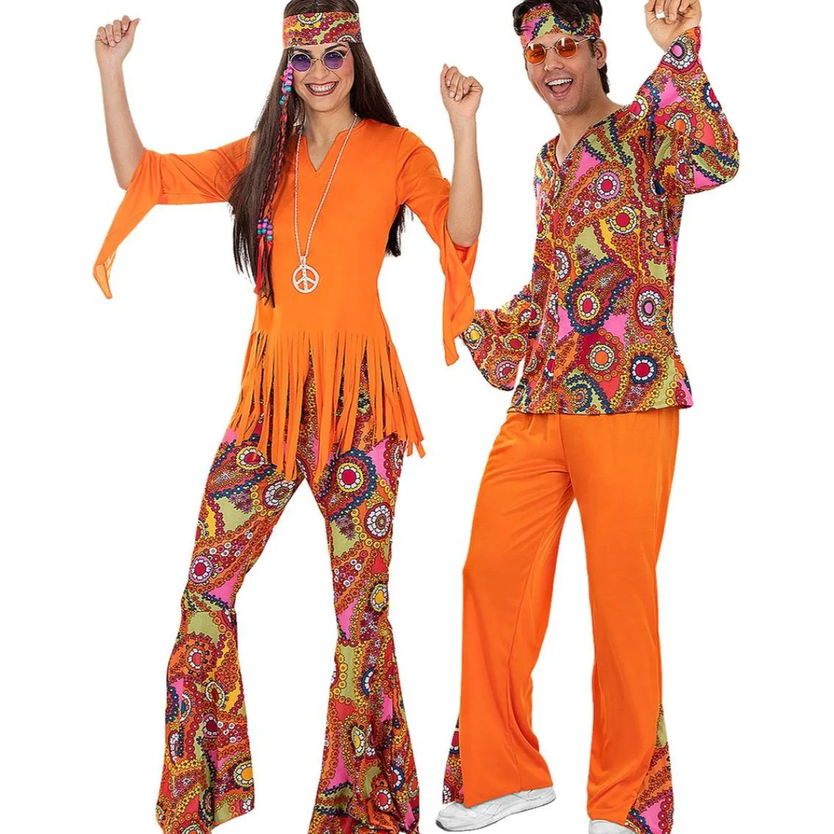 Funidelia Disfraces|Halloween*Disfraz de Hippie feliz para hombre XL