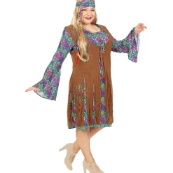 Funidelia Disfraces|Halloween*Disfraz de hippie para mujer XXL