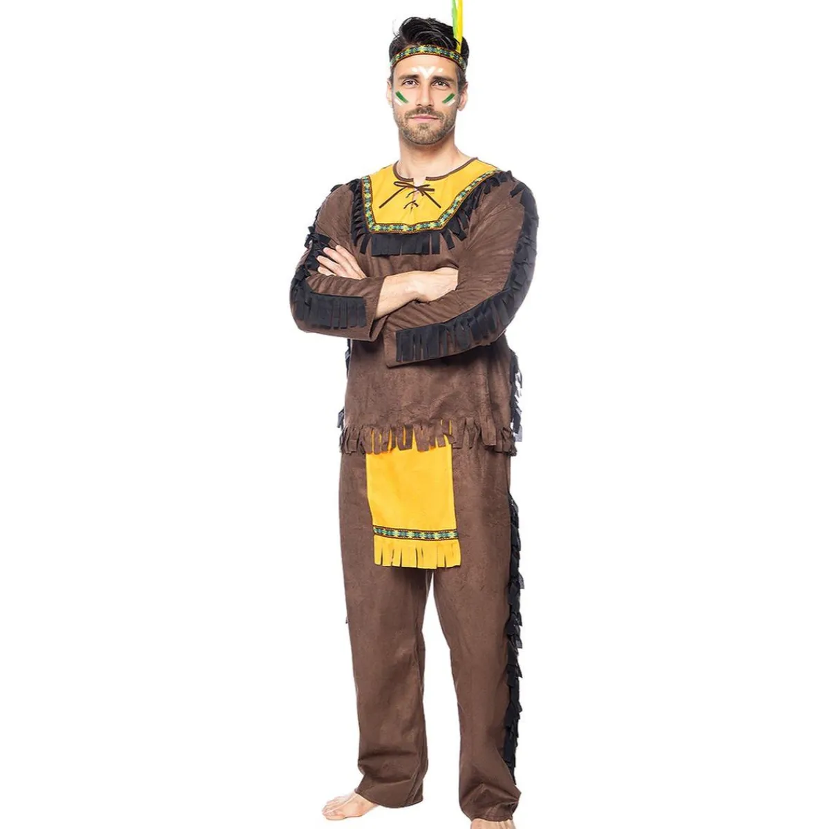 Funidelia Disfraces|Halloween*Disfraz de Indio Deluxe para hombre L