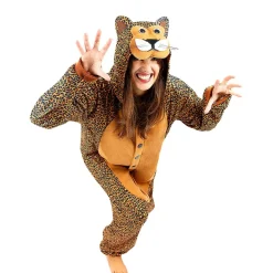 Funidelia Halloween|Disfraces*Disfraz de leopardo onesie para adulto L-XL