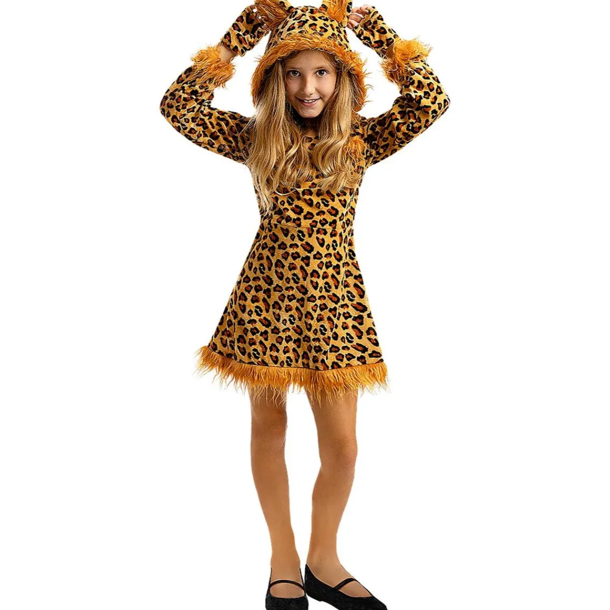 Funidelia Halloween|Disfraces*Disfraz de leopardo para niña 5-6 años