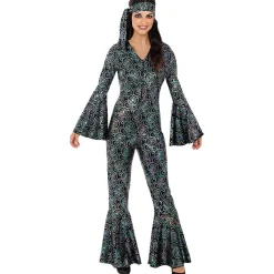 Funidelia Disfraces|Halloween*Disfraz de los Años 70 disco para mujer S