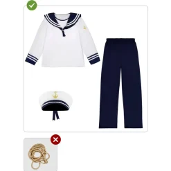 Funidelia Halloween|Disfraces*Disfraz de marinero para hombre XL