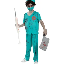 Funidelia Disfraces|Halloween*Disfraz de médico zombie niño 10-12 años