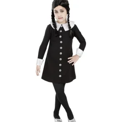 Funidelia Disfraces|Halloween*Disfraz de Miércoles Addams niña 3-4 años