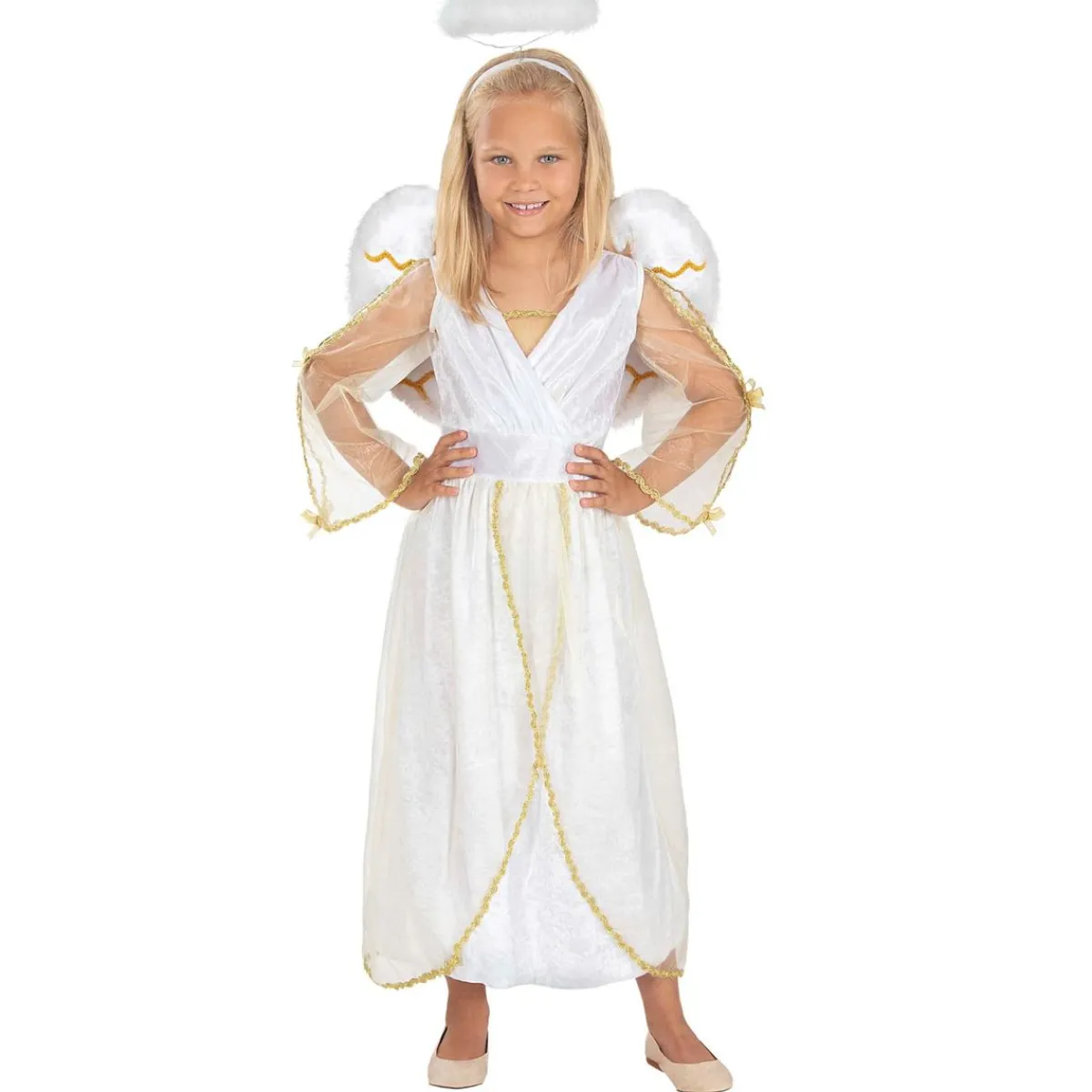 Funidelia Disfraces|Halloween*Disfraz de ángel Deluxe niña 3-4 años