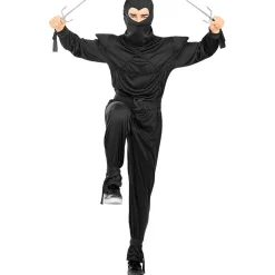 Funidelia Disfraces|Halloween*Disfraz de Ninja negro para adulto L-XL