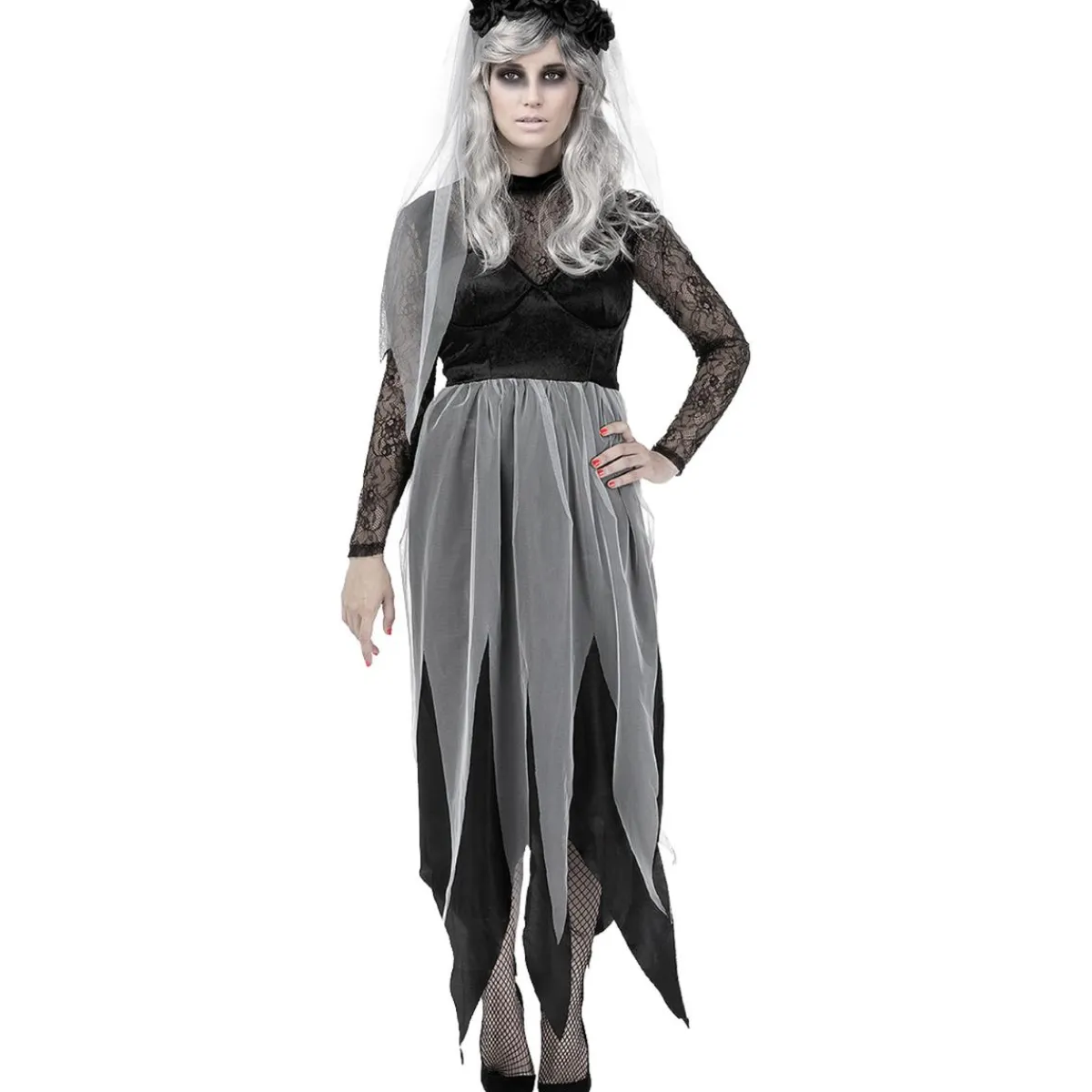 Funidelia Halloween*Disfraz de novia fantasma mujer XL