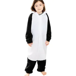 Funidelia Halloween|Disfraces*Disfraz de oso panda onesie para niños 7-9 años