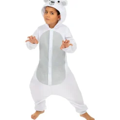 Funidelia Halloween|Disfraces*Disfraz de oso polar onesie para niños 5-6 años