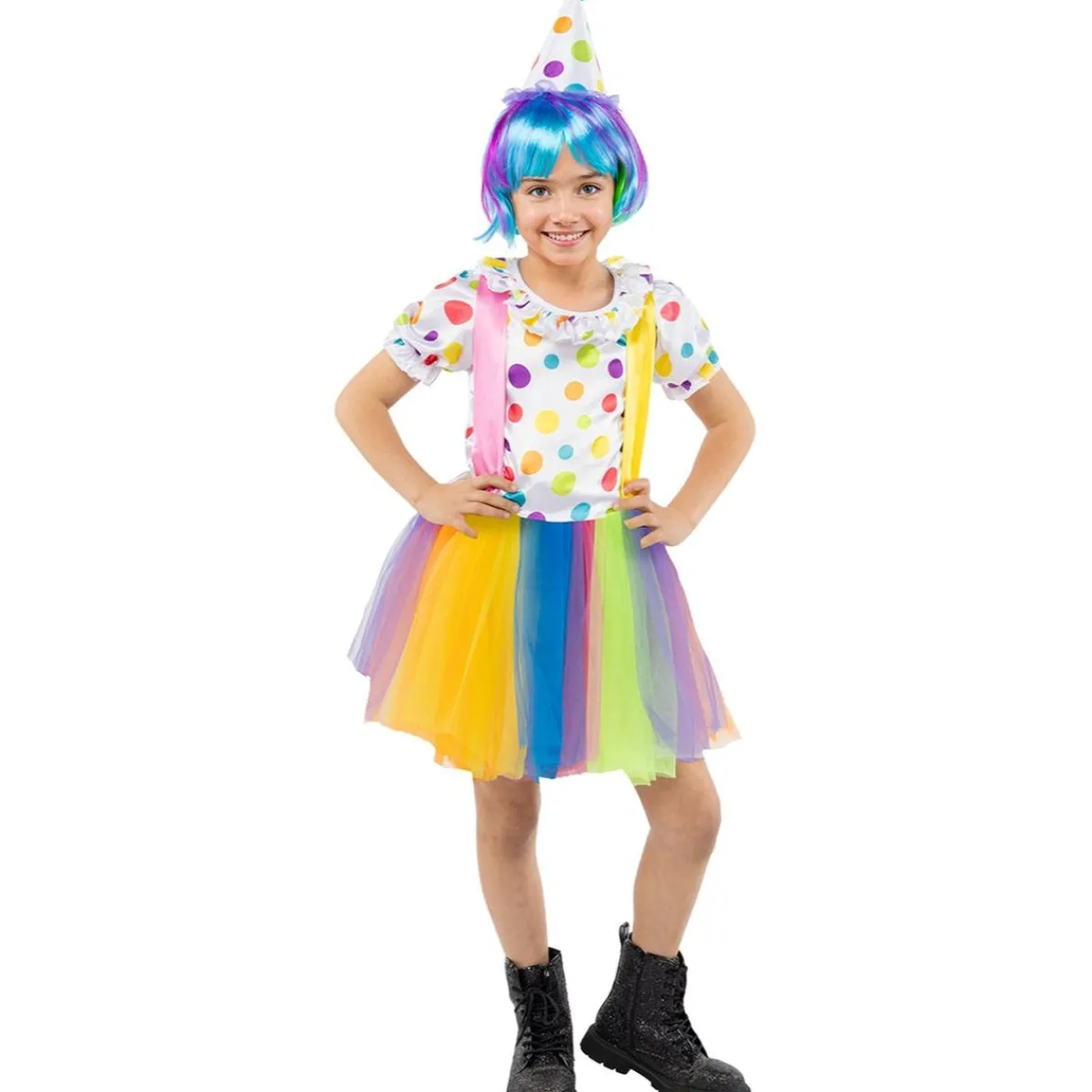 Funidelia Disfraces|Halloween*Disfraz de payasa para niña 3-4 años