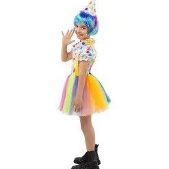 Funidelia Disfraces|Halloween*Disfraz de payasa para niña 3-4 años