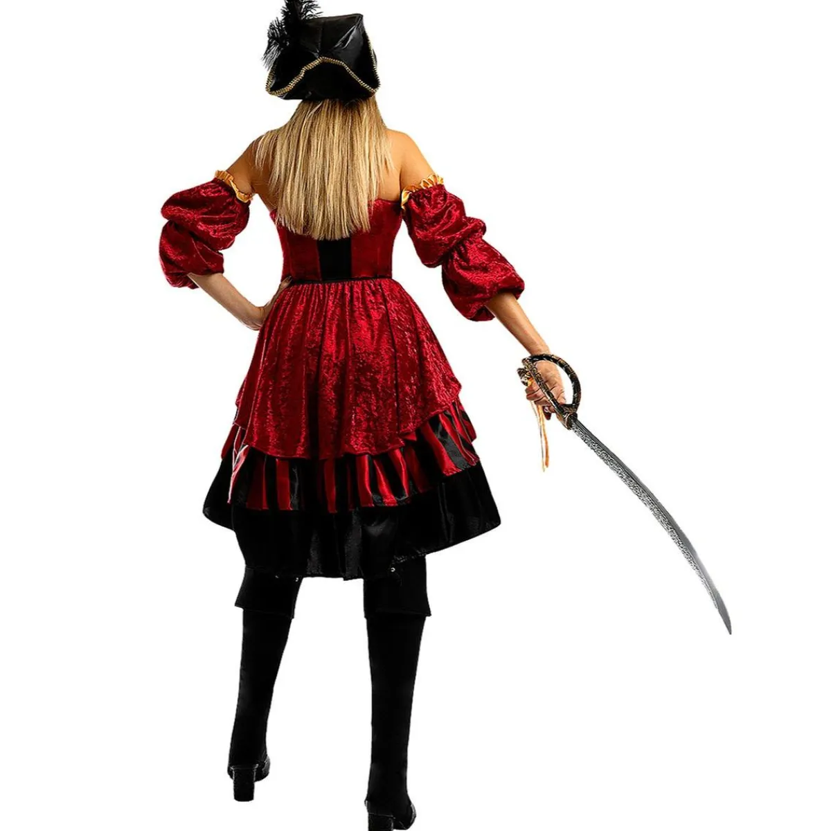 Funidelia Disfraces|Halloween*Disfraz de pirata corsaria elegante para mujer XL