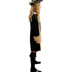 Funidelia Disfraces|Halloween*Disfraz de pirata deluxe para niña- Colección colonial 5-6 años