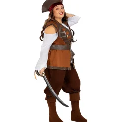 Funidelia Disfraces|Halloween*Disfraz de pirata para mujer- Colección Caribe XXXXL