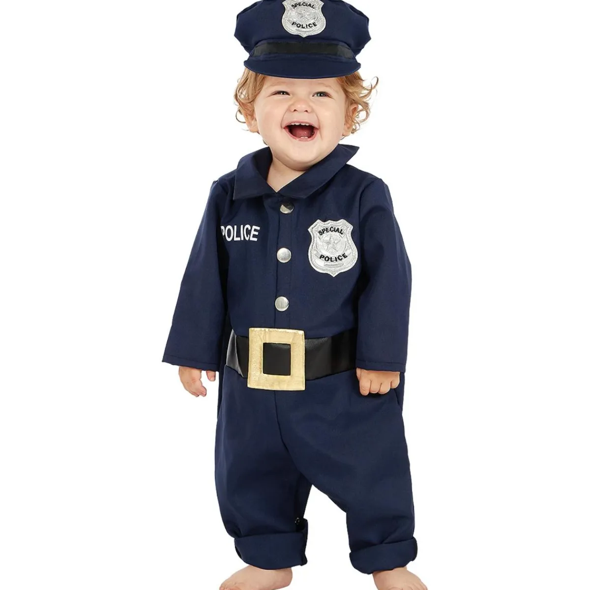Funidelia Disfraces|Halloween*Disfraz de policía bebé 6-12 meses