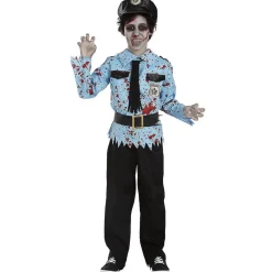 Funidelia Disfraces|Halloween*Disfraz de Policía Zombie (7-9 años)