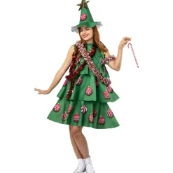 Funidelia Halloween*Disfraz de árbol de Navidad mujer talla única